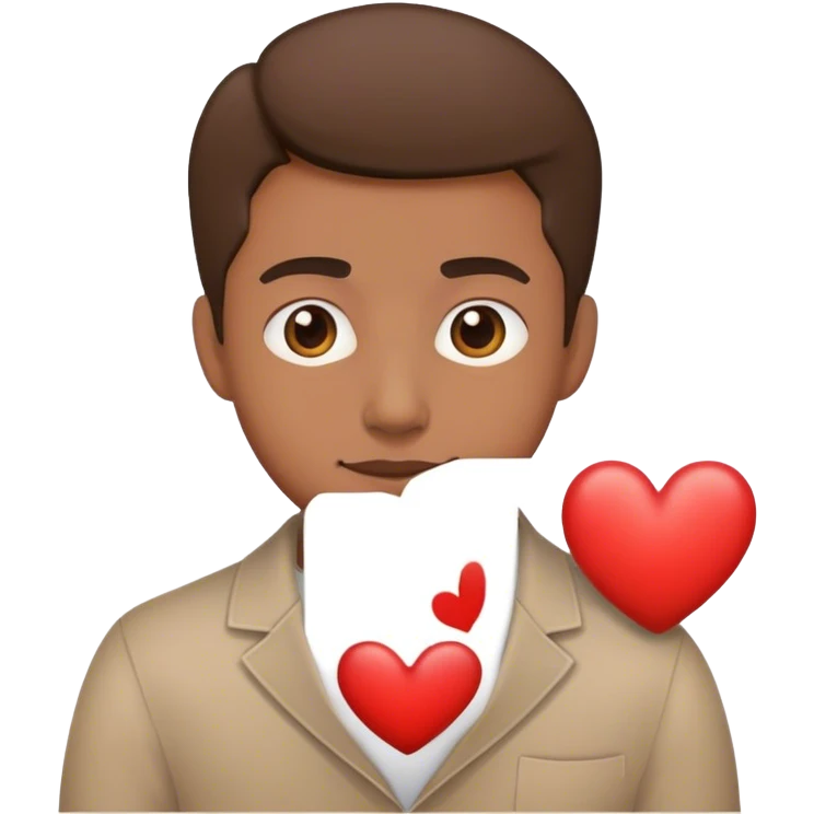 man with heart emoji
