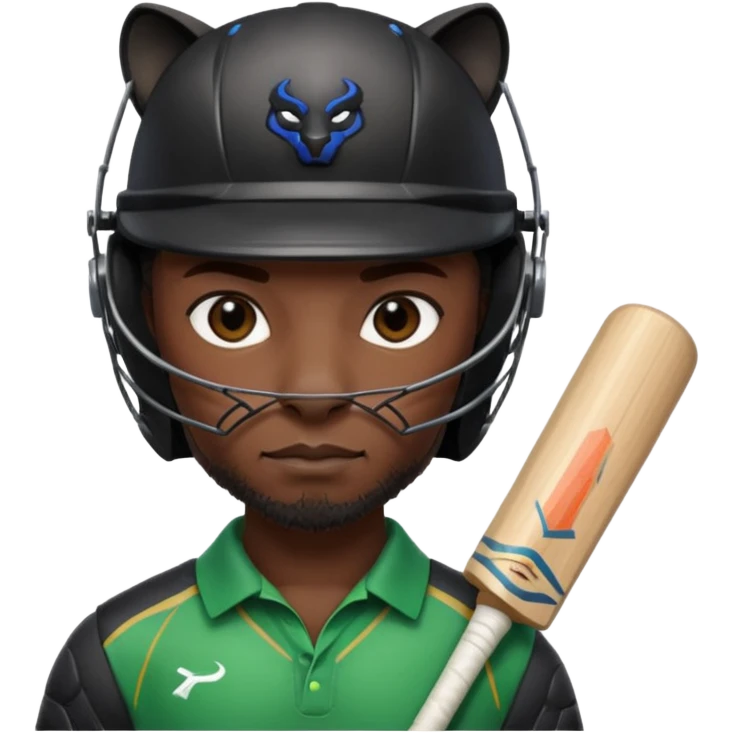 Black Panther in cricket emoji