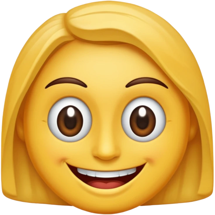 Un fondo negro con una gran sonrisa y dos ojos (guiñiendo un ojo) emoji