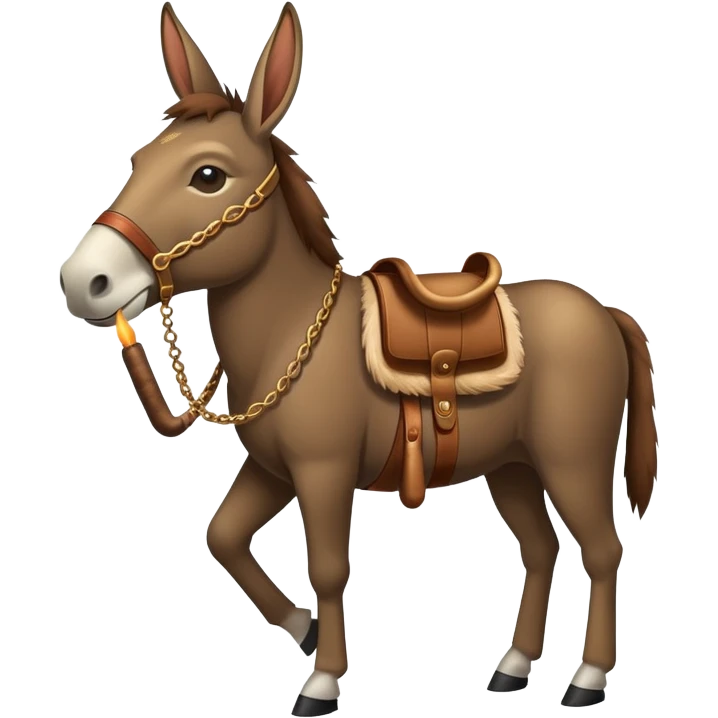 Mule carrying cigar emoji