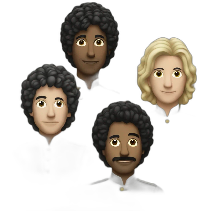 4 members of Queen band emoji