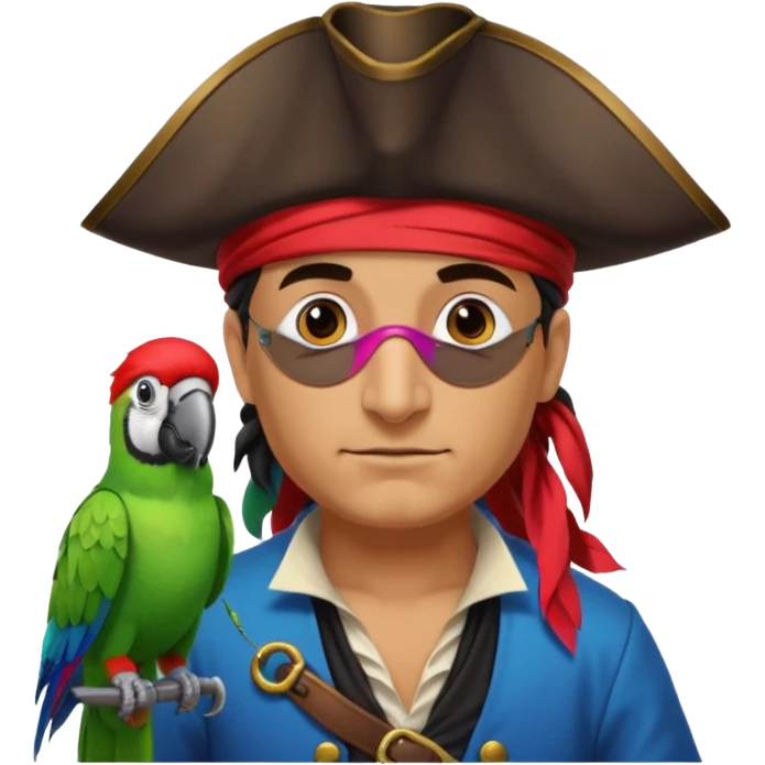 pirate and parrot emoji