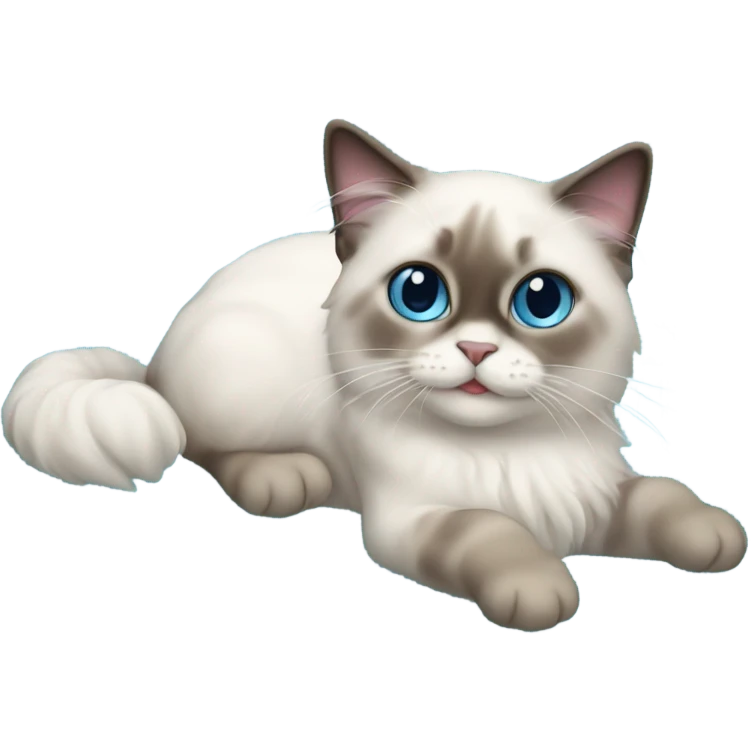 Ragdoll cat swimming pool emoji