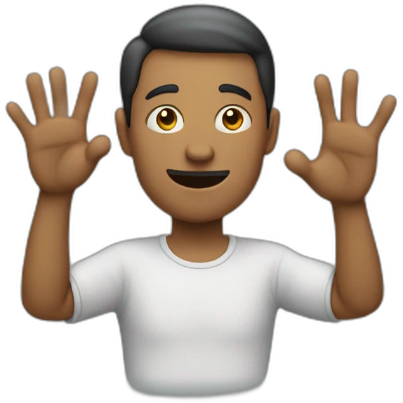 man gesturing no emoji
