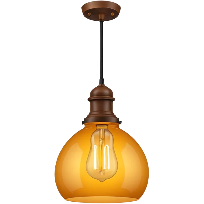 ceiling lamp 3 bulbs wooden pendant  emoji