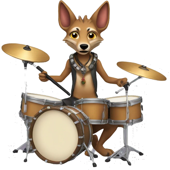 jackal with drums emoji