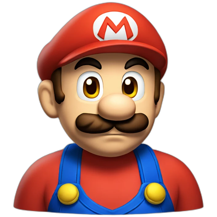 pensive Super Mario emoji