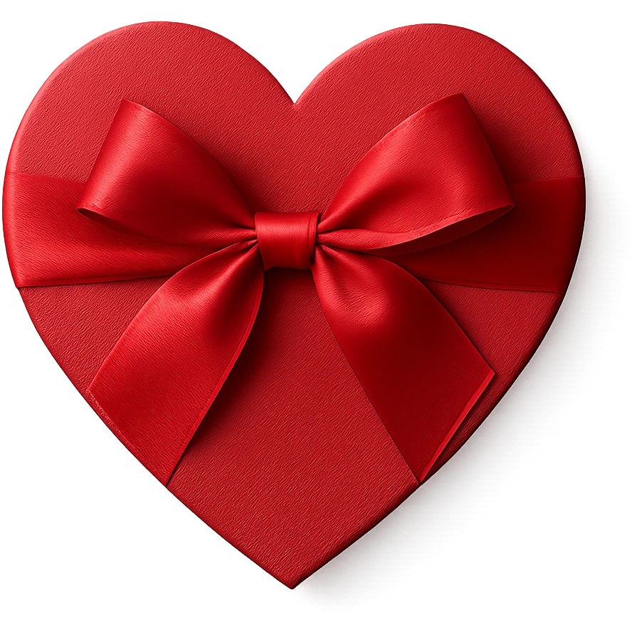 romantic heart-shaped gift box emoji