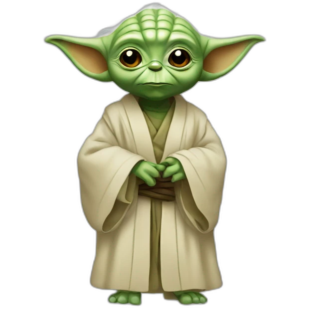 Yoda en peignoir emoji