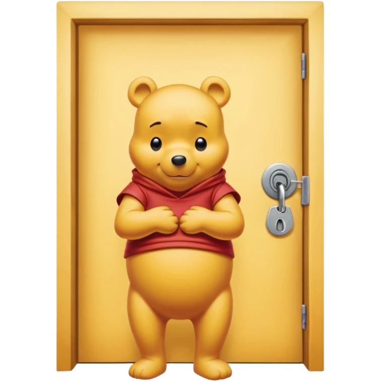 Winnie the Pooh locked door emoji