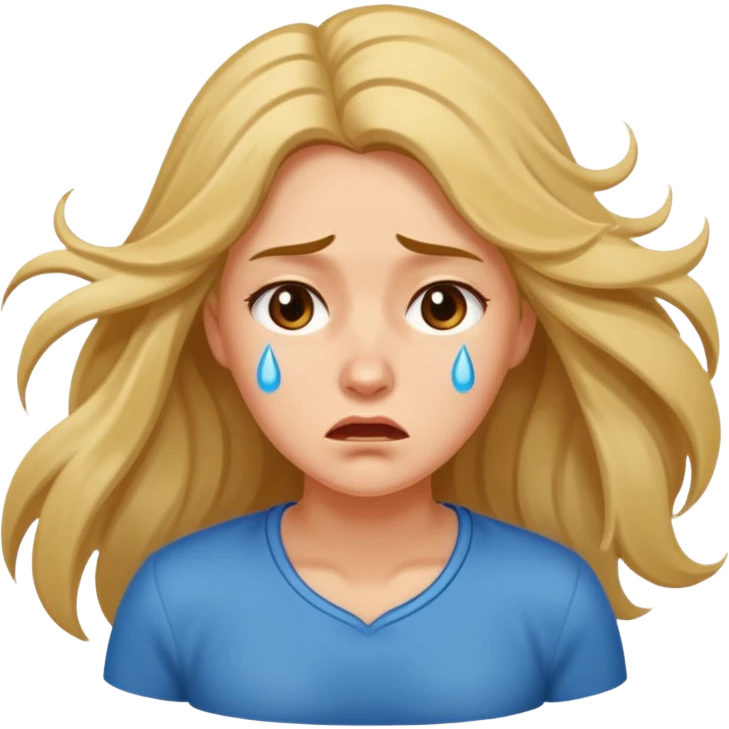sad lady running emoji