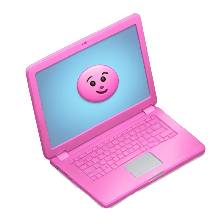 Pink laptop emoji