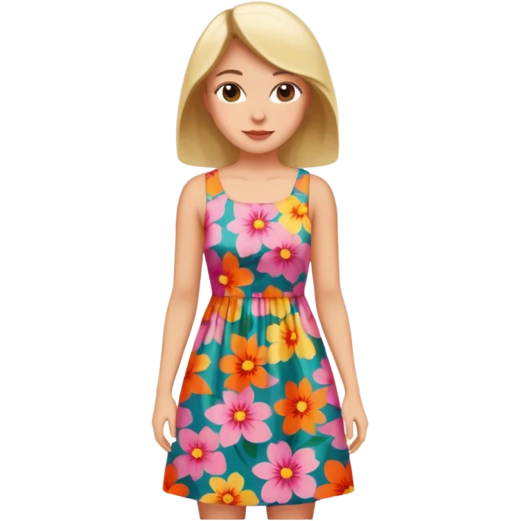 çiçekli elbise emoji