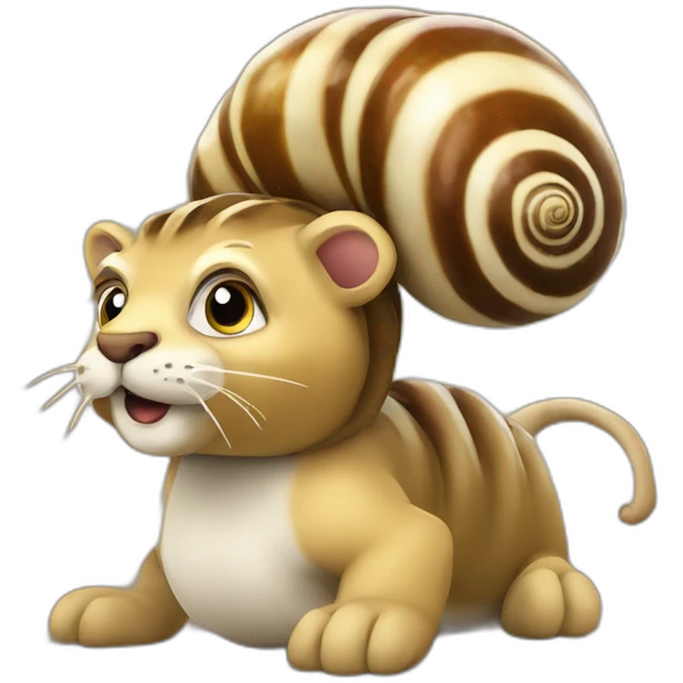 escargot sur lion emoji