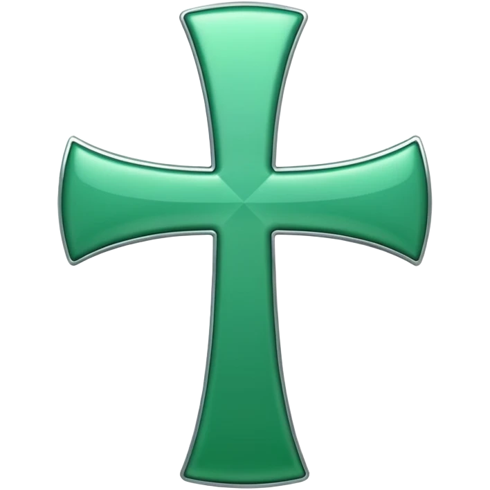 change the red cross emoji color to only green cross color. No Plus sign, only cross sign emoji