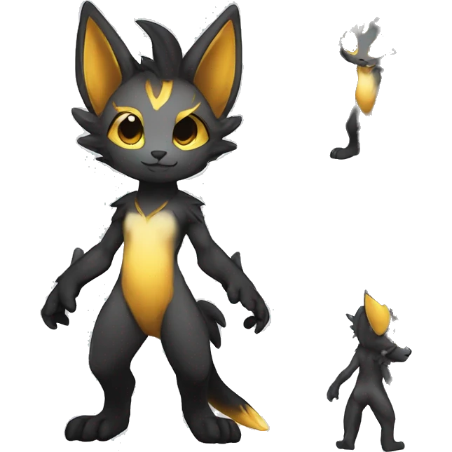 Anthro-Edgy-Contrast-Colors-Fantasy-Fur-Sona-Chibi-Shiny-Fakémon-Hybrid full body emoji