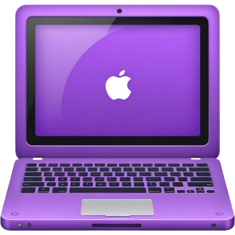 Purple icon: a book with laptop. Minimal, web style. emoji