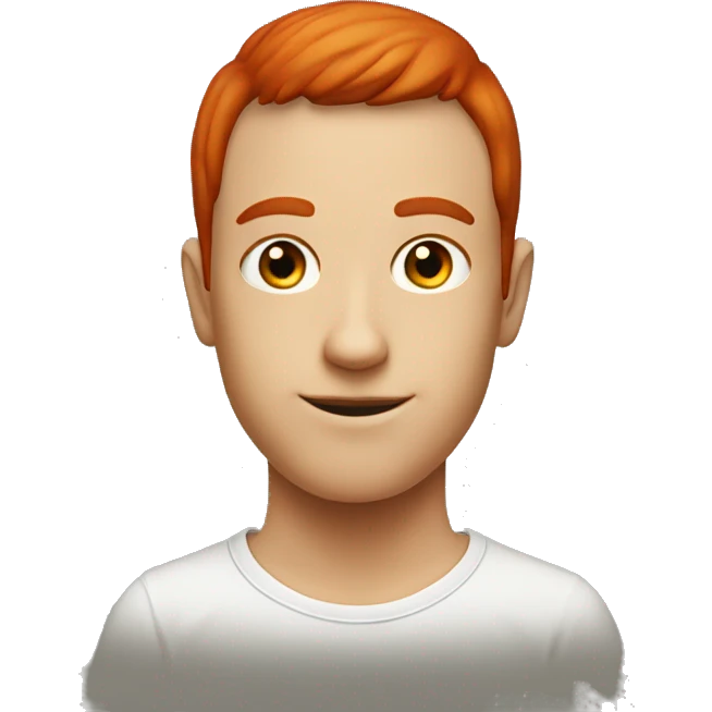 Two circles at the bottom and an oval at the top with a top red head emoji