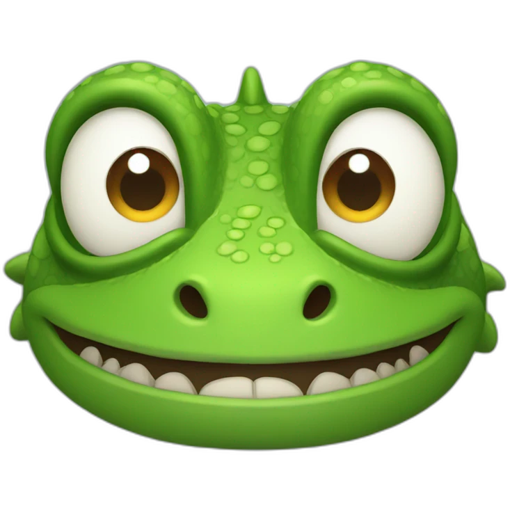 friendly lizard face emoji