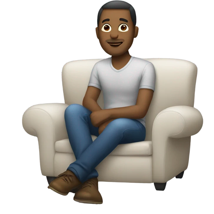 white guy sitting on couch emoji