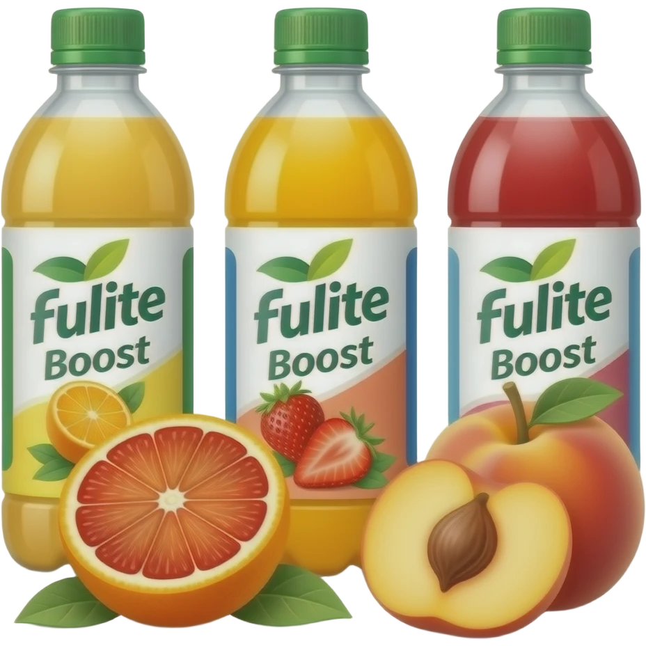 Frulite Boost: Tangerine & Blood Orange, Strawberry, Peach emoji