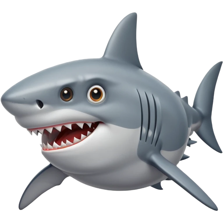 Shark with a shocked face  emoji