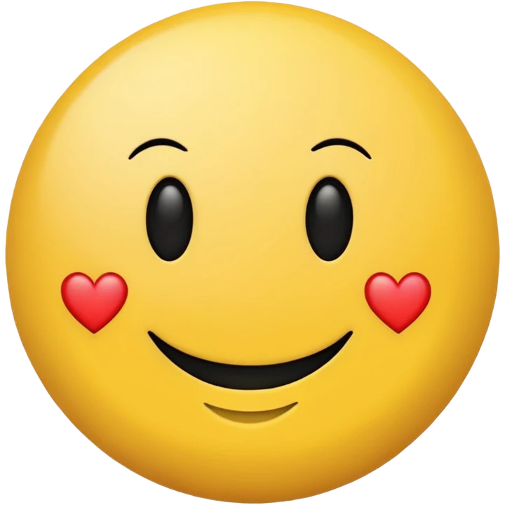 Smiley face with black hearts emoji