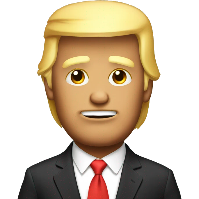   trump with hair emoji