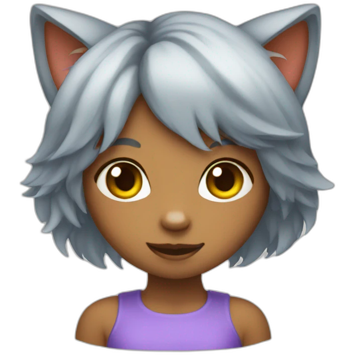 Cat girl emoji