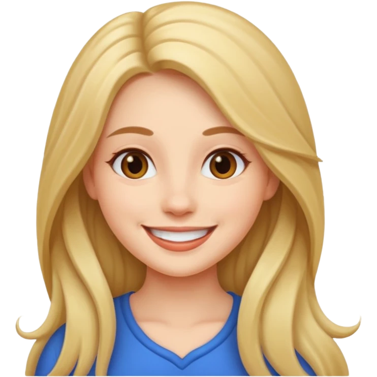 여자이고, 웃고 귀엽게  emoji