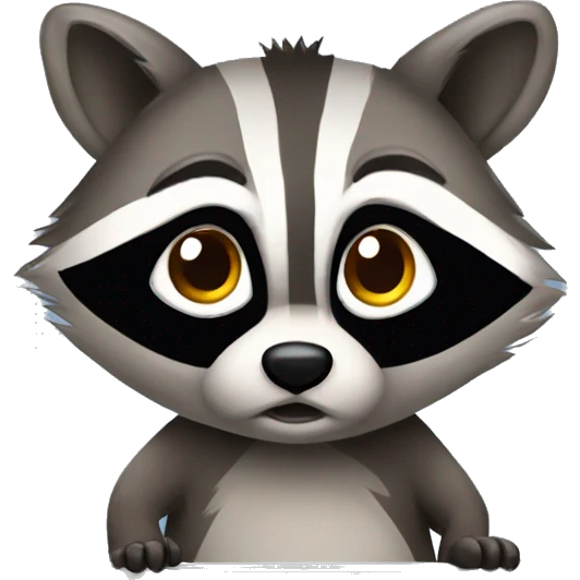 Raccoon in a garbage can  emoji