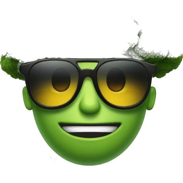 Brócoli fuerte con gafas de sol  emoji