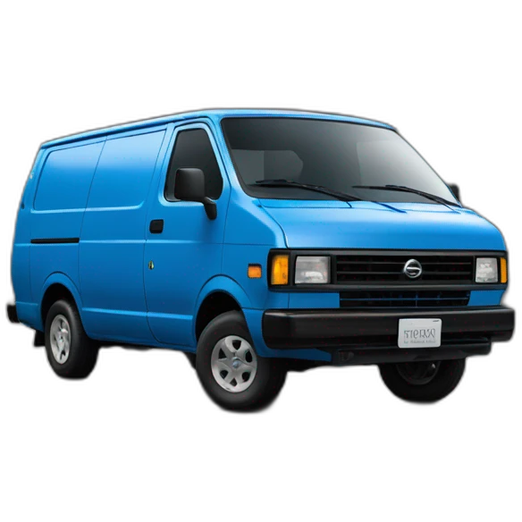 NISSAN BLUE 1986 VAN PRAIRIE emoji