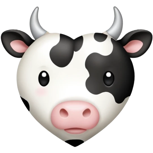 Cow printed hearts emoji