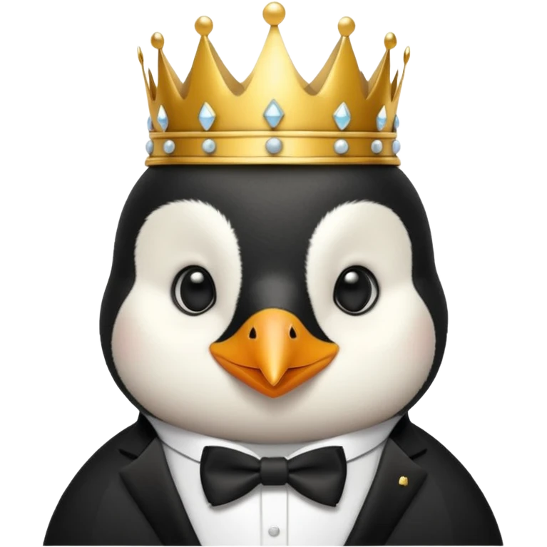 Penguin with a crown emoji