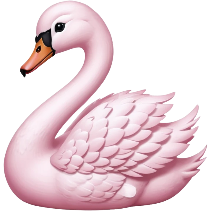 pastel pink swan emoji