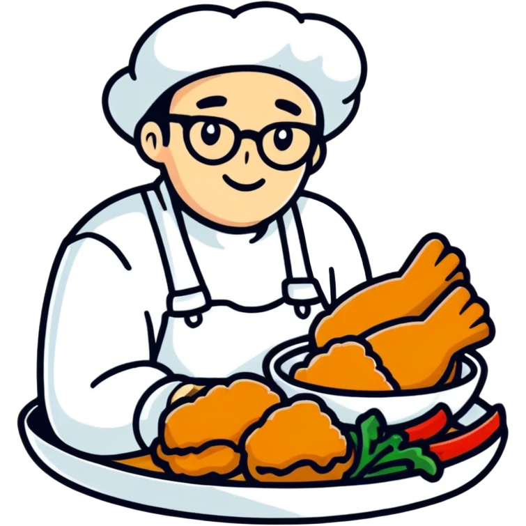 Fried chicken emoji