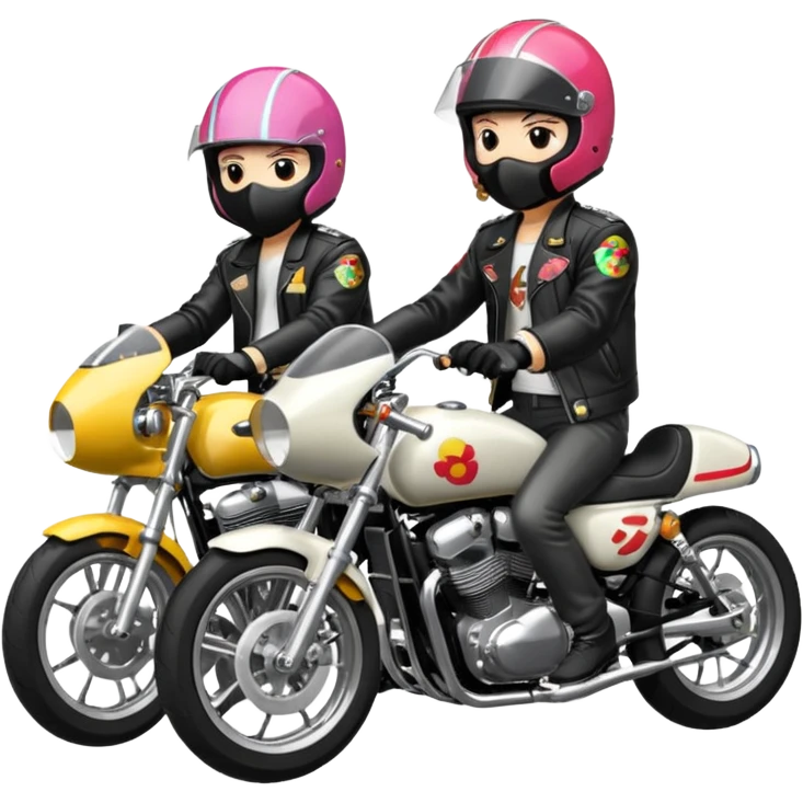 Japanese Bosozoku riding their bikes emoji