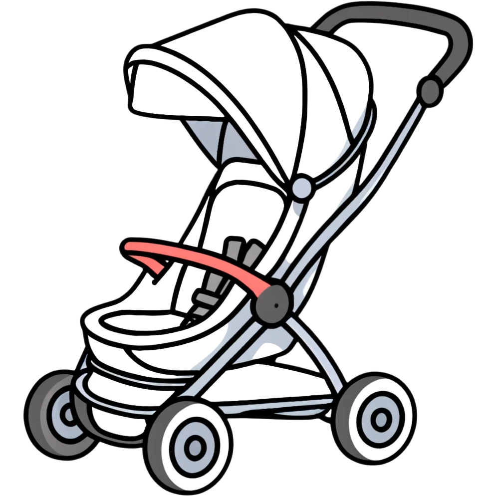 stroller doing a dramatic wheelie emoji
