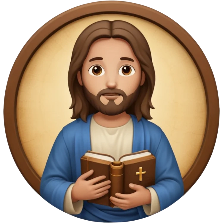 Jesus with bible circle avatar emoji