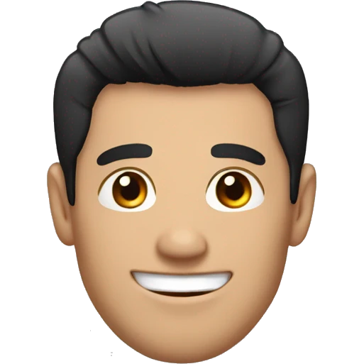 smiling husband and wwith black hair emoji