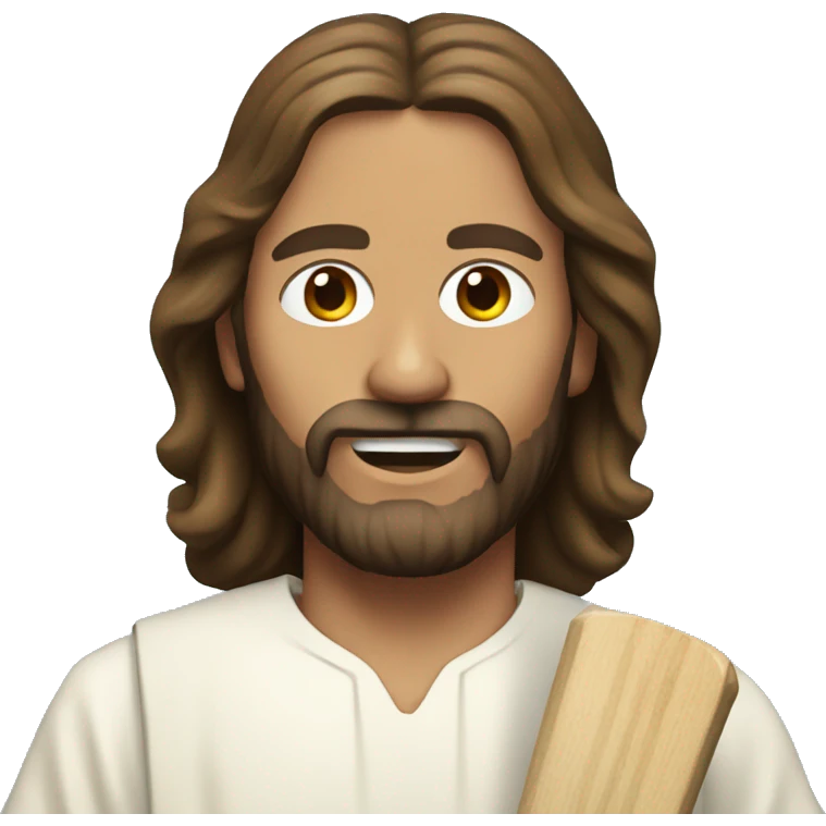 jesus wearing cricket emoji