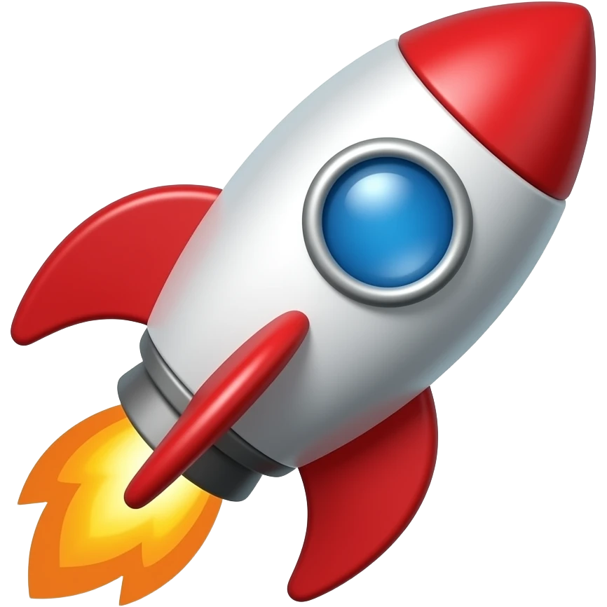 chart with rocket emoji