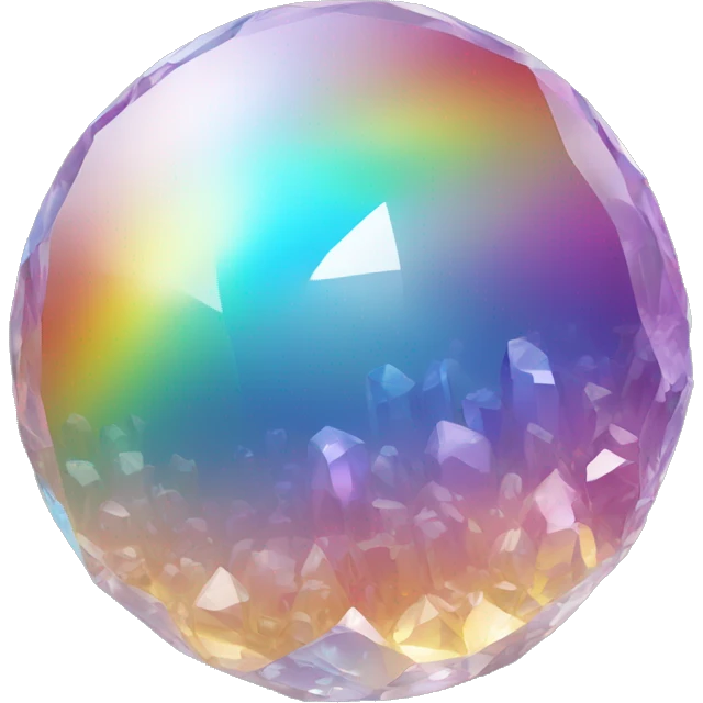 Rainbow crystal sphere emoji