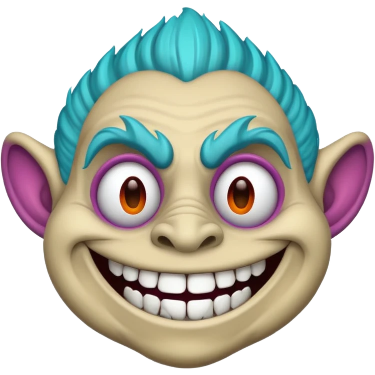 Calavera de troll face emoji