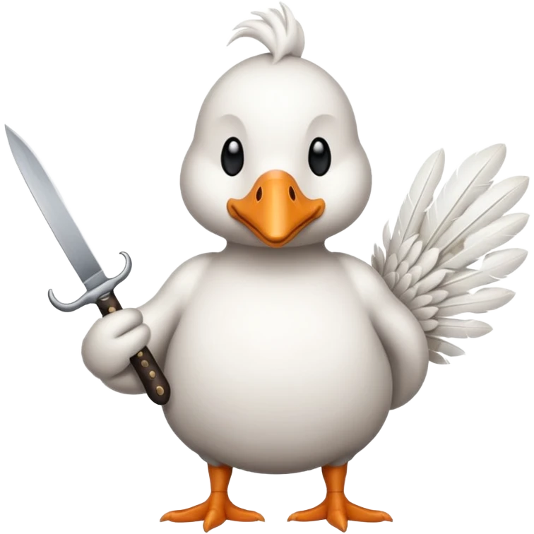 Goose with a knife emoji