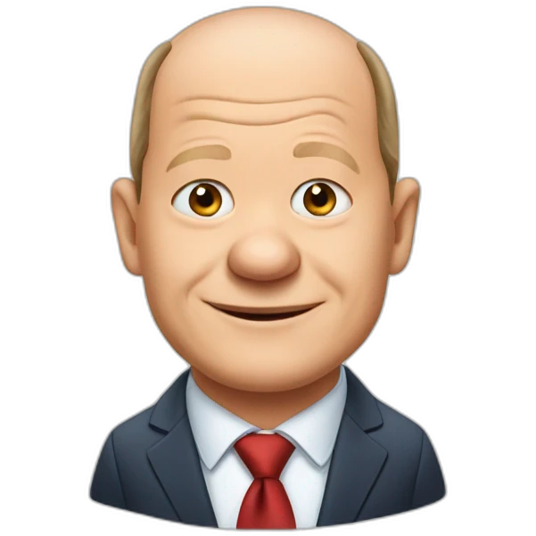 Cute Olaf scholz emoji