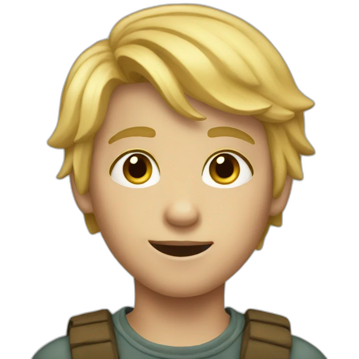 Blond Seven years old boy emoji