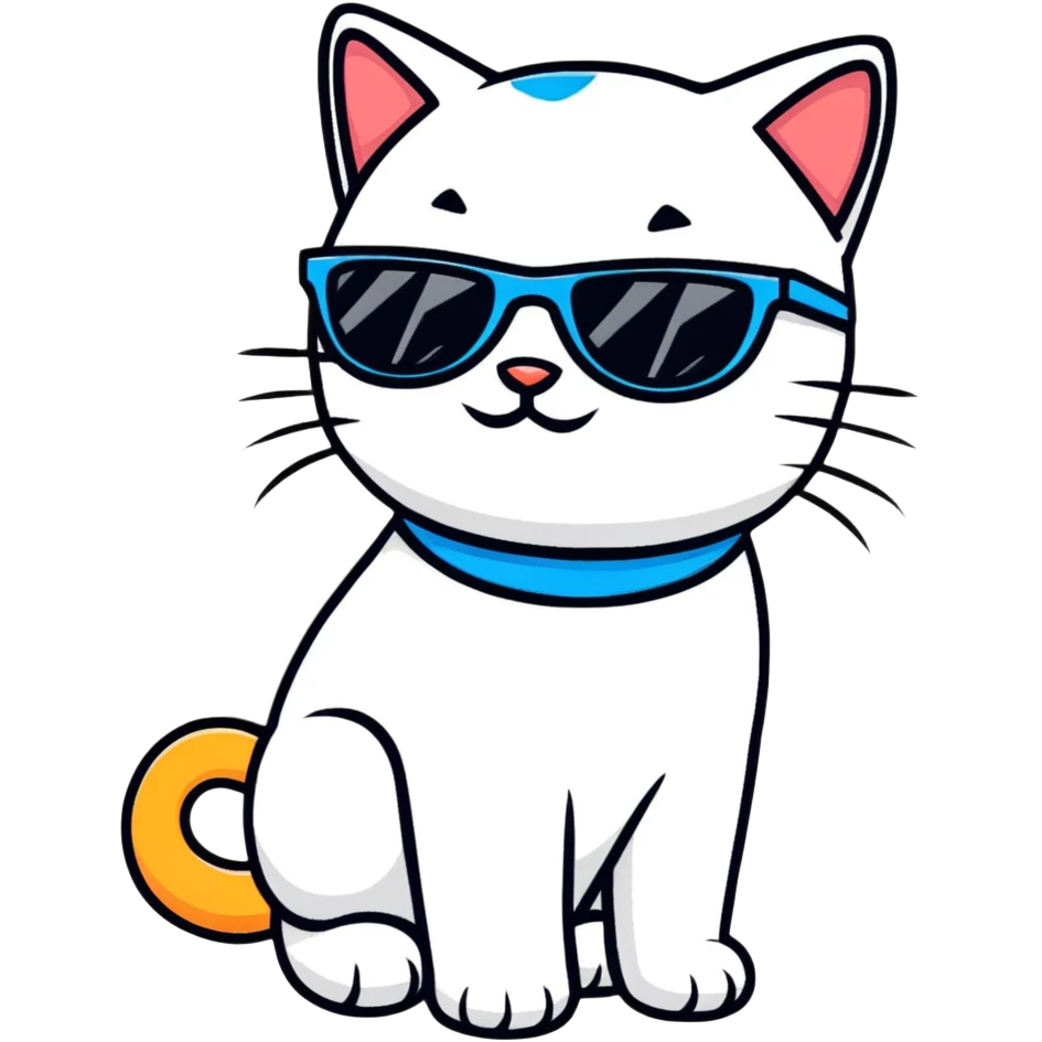 Cat with sunglasses emoji