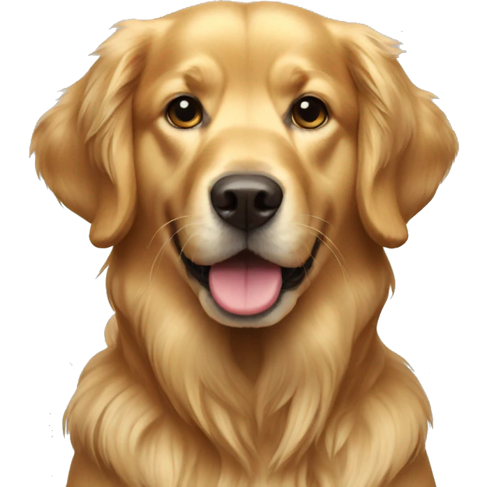 Golden retriever dog emoji